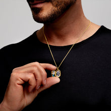 Load image into Gallery viewer, Men&#39;s Dog Tag Ashes Resin Locket - Gold
