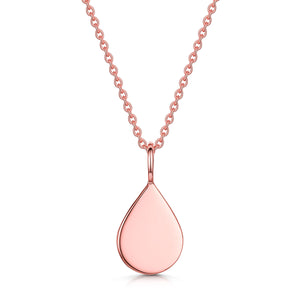 Teardrop Ashes Resin Pendant - Rose Gold