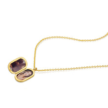 Load image into Gallery viewer, Small Lapis Dog Tag Locket - Gold
