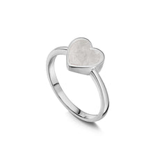 Load image into Gallery viewer, Heart Ashes Resin Ring With Plain Band - Silver
