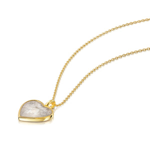 Heart Ashes Resin Necklace - Gold