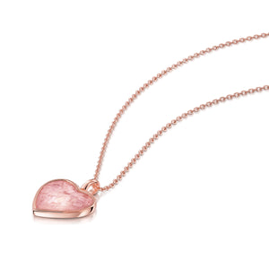 Heart Ashes Resin Necklace - Rose Gold