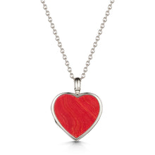 Load image into Gallery viewer, Coral Modern Heart Locket – Silver
