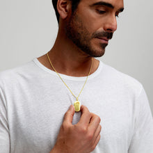 Load image into Gallery viewer, Men&#39;s Gold Oval Tag Locket
