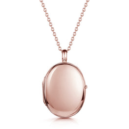 4 Photo Personalised Oval Locket – Rose Gold